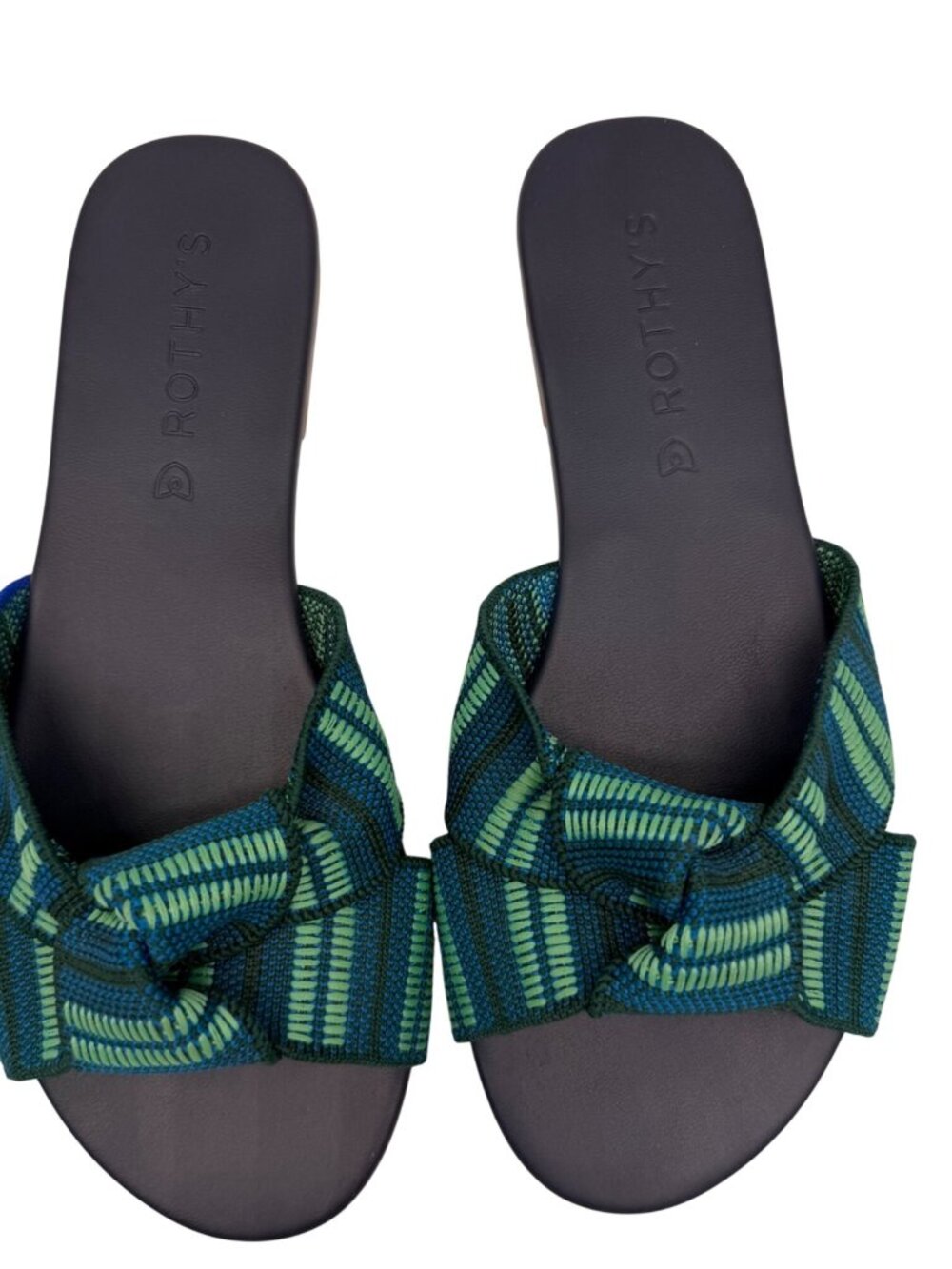 Rothy’s knotted jungle Flat Summer Vacation Beach sandals women’s Size 5